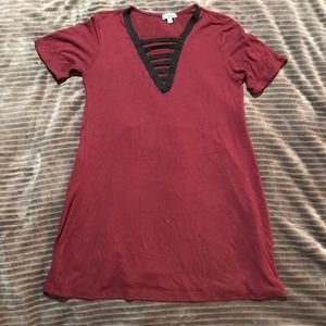 Women’s cross v neck shirt